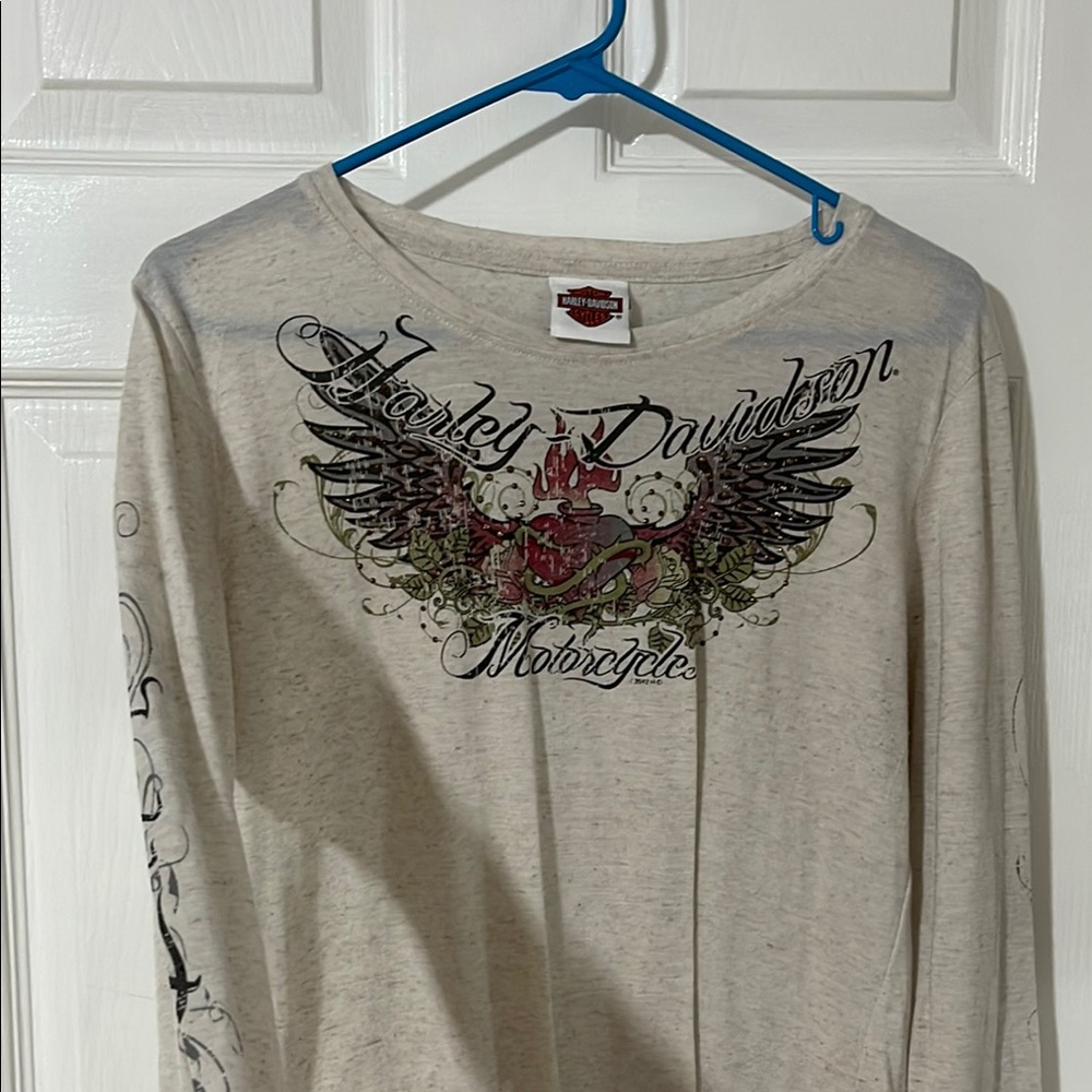 Harley-Davidson Cream Long Sleeve Shirt